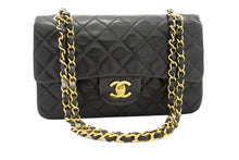 CHANEL Classic Double Flap 9" Chain Skuldertaske Sort Lammeskind j93 hannari-shop