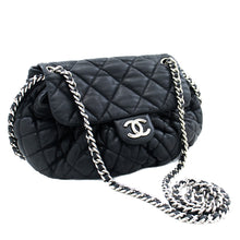 CHANEL Chain Around Shoulder Bag Crossbody Black Calfskin Leather j91 hannari-shop