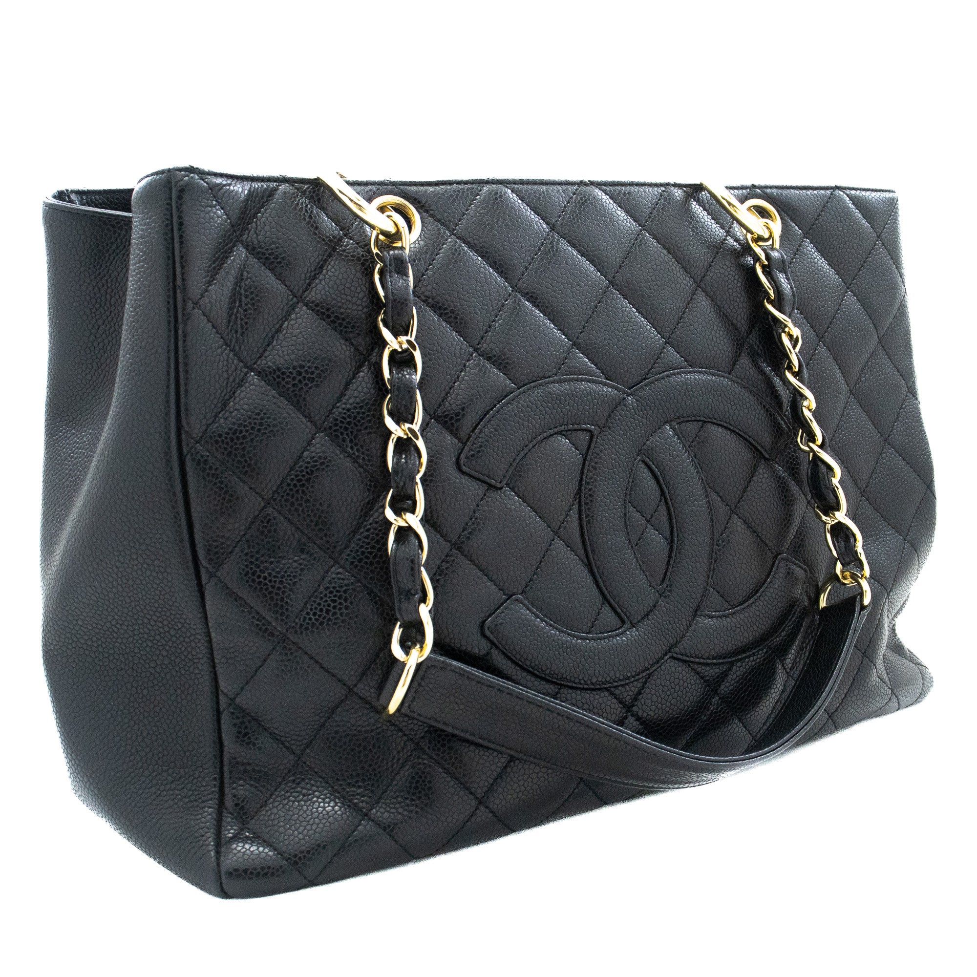 CHANEL vintage CC CC Mark Chain Tote Bag Shoulder Bag Nylon BlackWhite   eBay