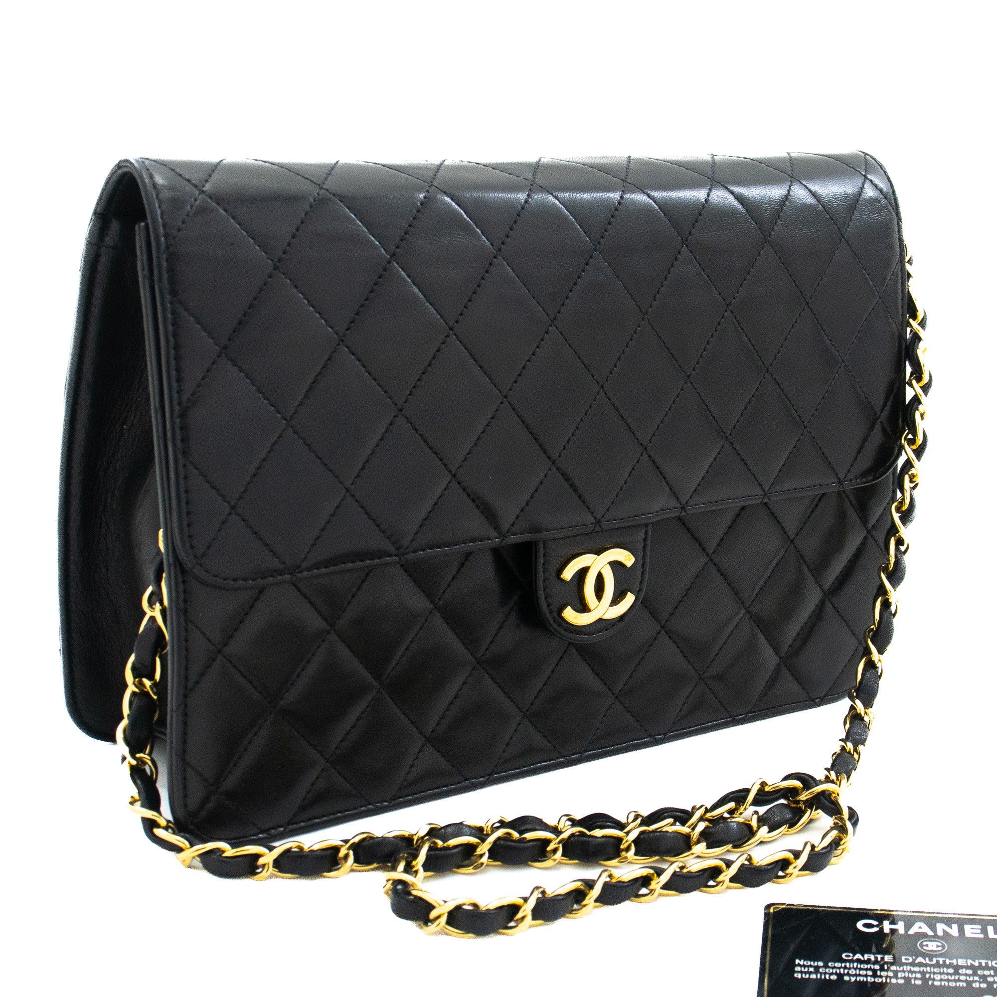 CHANEL, Bags, Chanelvintage Chain Shoulder Bag 2 Way Bag Leather Black