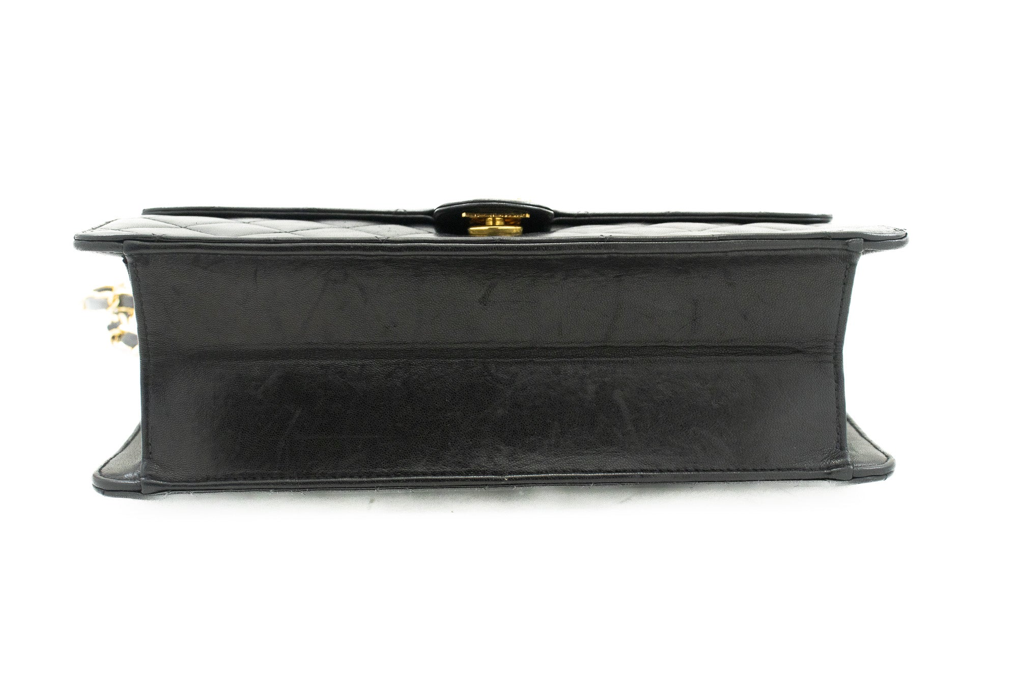 CHANEL Chain Shoulder Bag Clutch Black Quilted Flap Lambskin Purse k07 –  hannari-shop