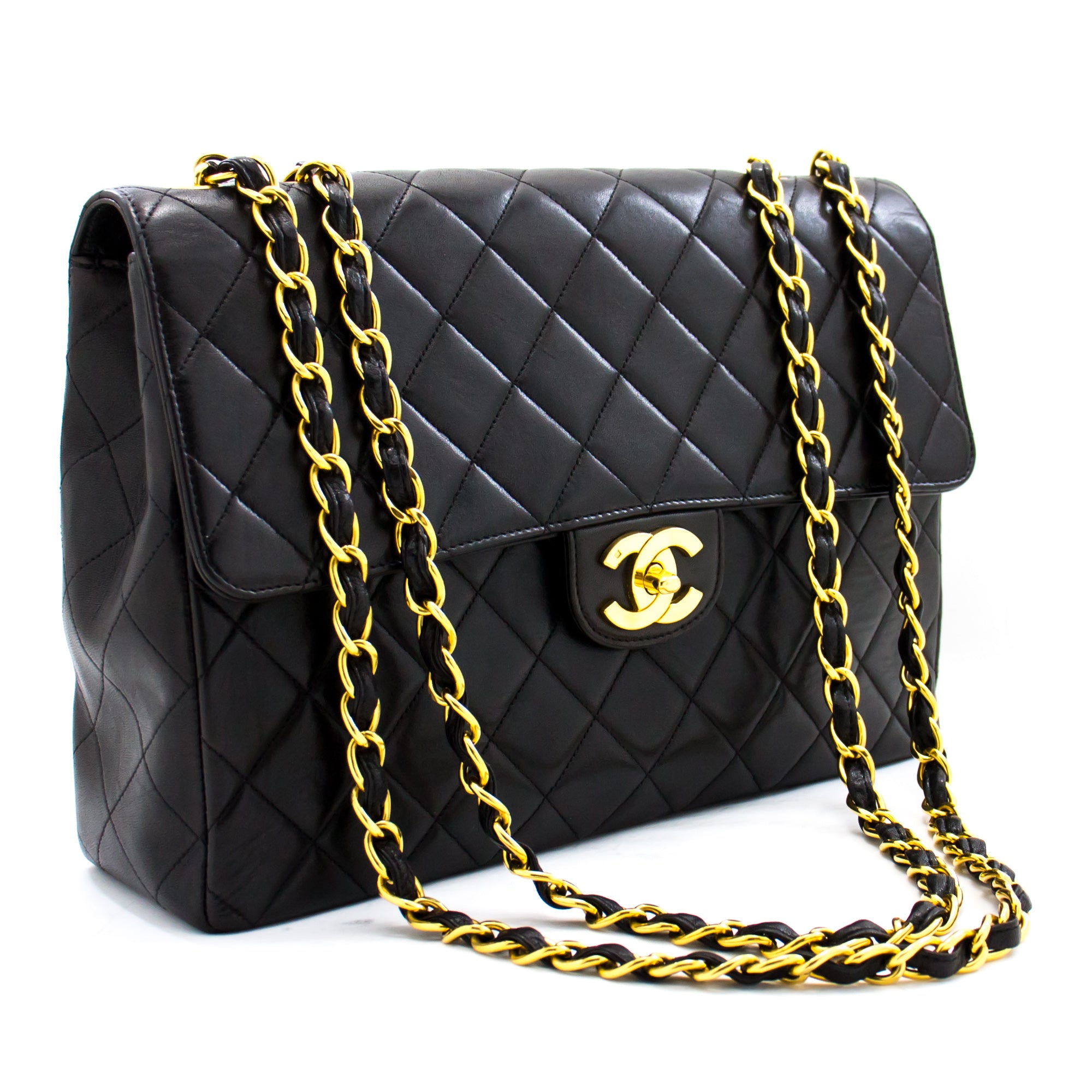 Chanel Jumbo Large Chain Shoulder Bag Flap