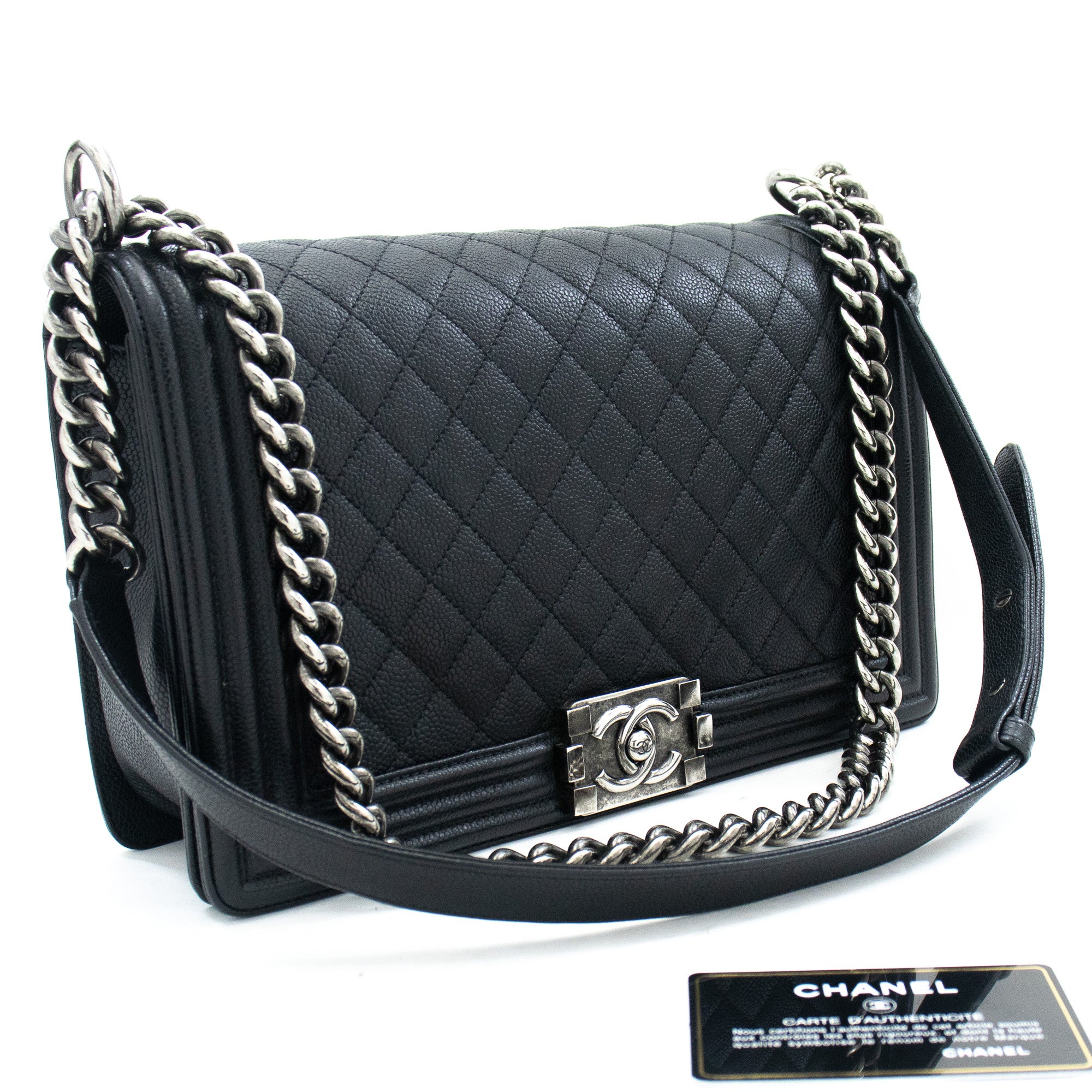 Chanel 2015 Chevron V-Stitch Leather Chain Flap Shoulder Bag i80