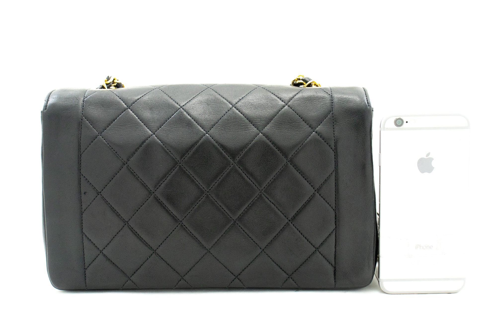 Chanel Black Chevron Leather Mademoiselle Vintage Flap Bag Chanel