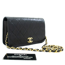 CHANEL Full Flap Chain Skuldertaske Clutch Sort Quiltet lammeskind k08 hannari-shop
