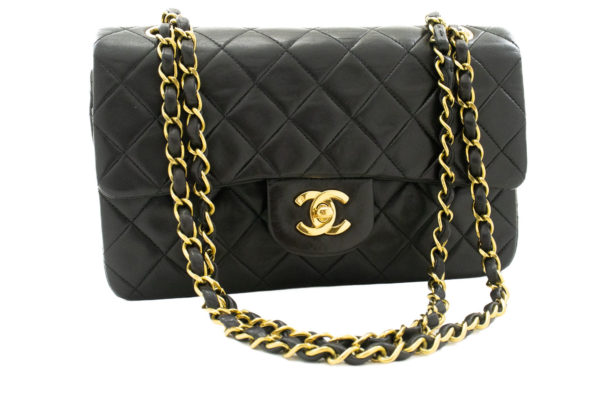 Chanel Classic Medium Double Flap in Black Caviar Leather with Shiny Gold  Hardware - SOLD