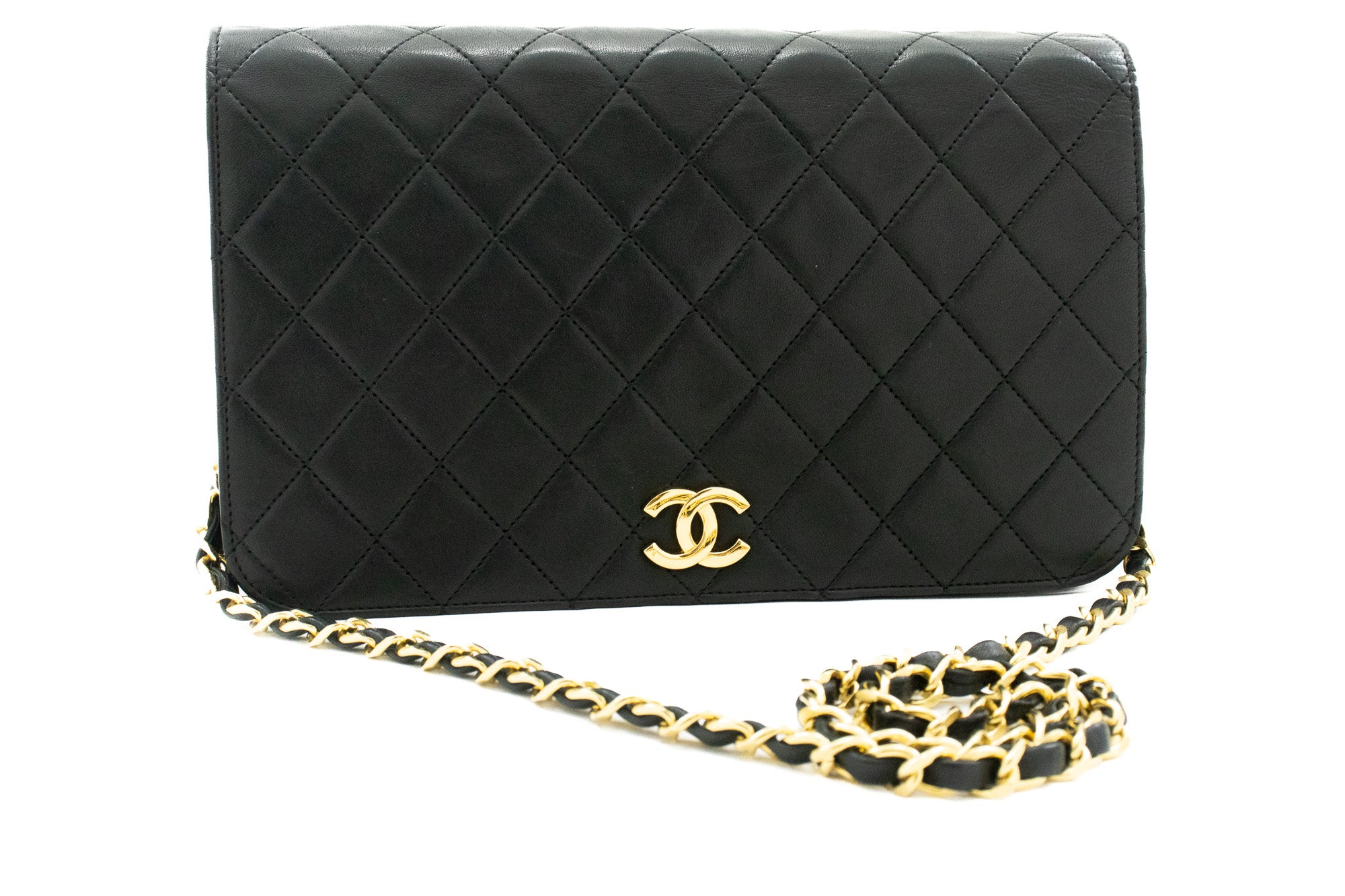 Chanel Double Classic Flap Quilted Caviar Silver-tone Jumbo Navy