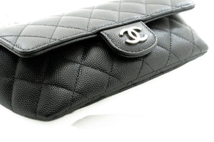 CHANEL Flap Phone Holder With Chain Bag Black Crossbody Clutch j99 hannari-shop