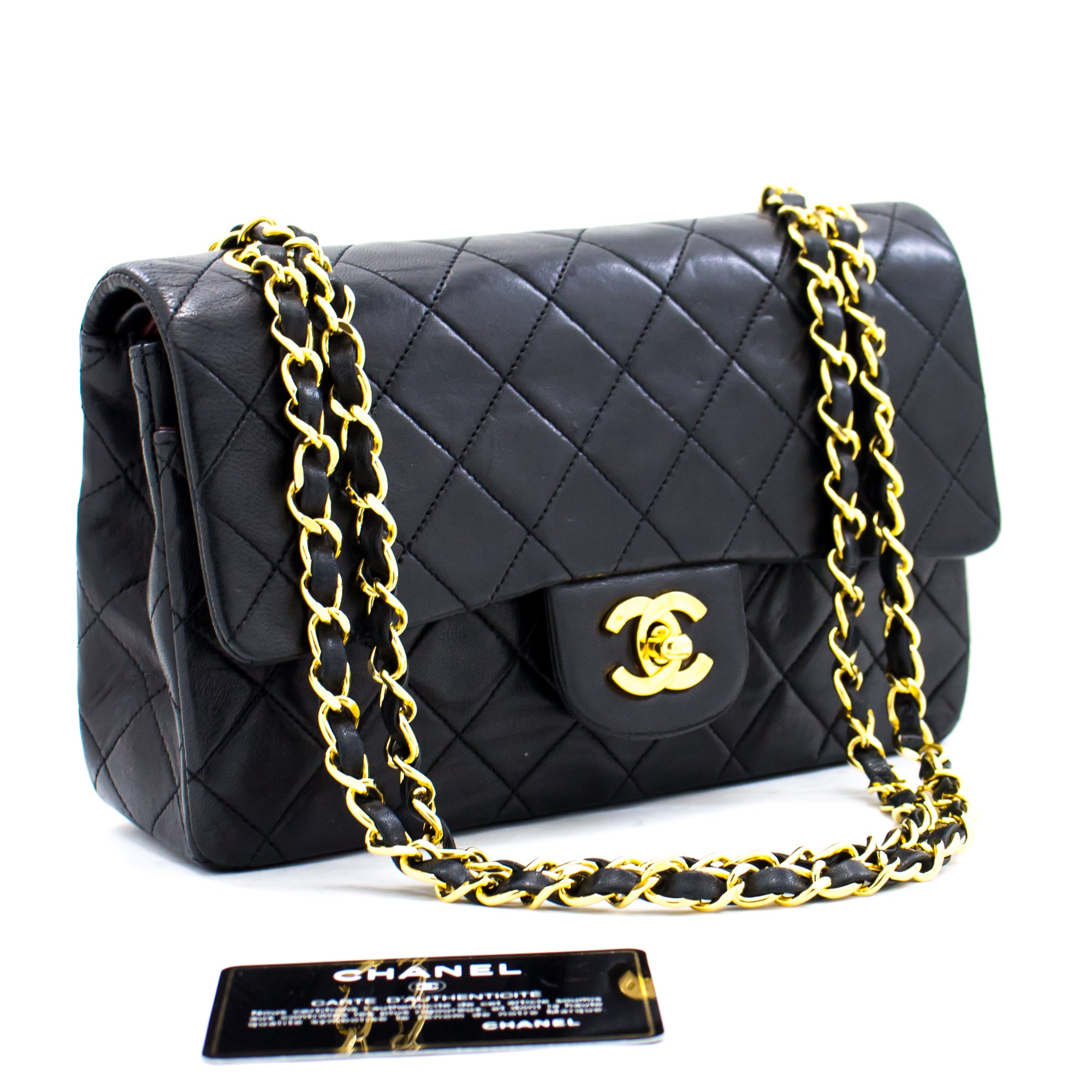 Chanel Black Quilted Lambskin Classic Double Flap Small Q6B010E4K1013
