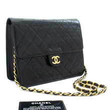 CHANEL Small Chain Shoulder Bag Clutch Black Quilted Flap Lambskin j60 hannari-shop