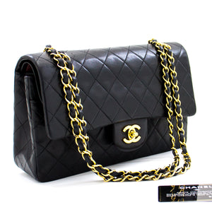 Chanel Blue Classic Quilted Square Mini 2.55 Flap Bag So Black HW