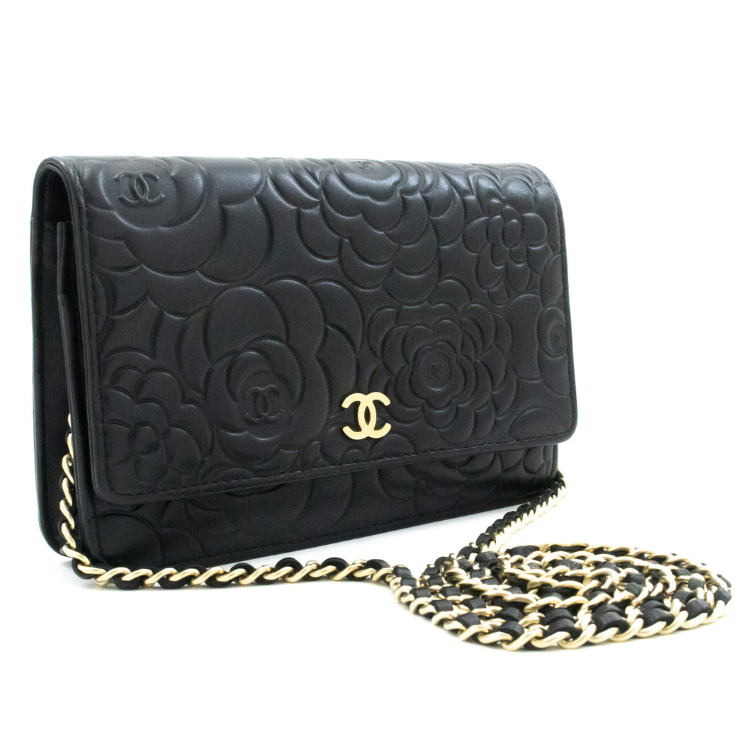 Chanel Patent Leather Camellia Wallet on Chain Bag