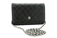 CHANEL Sort Klassisk Pung On Chain WOC Skuldertaske Lammeskind SV k52 hannari-shop