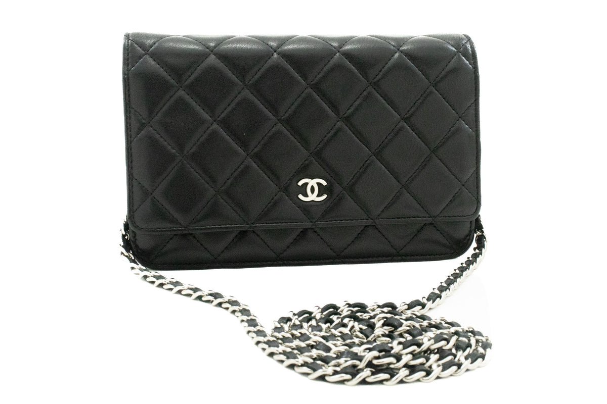 Chanel Classic Wallet on Chain, Black Lambskin with Gold Hardware