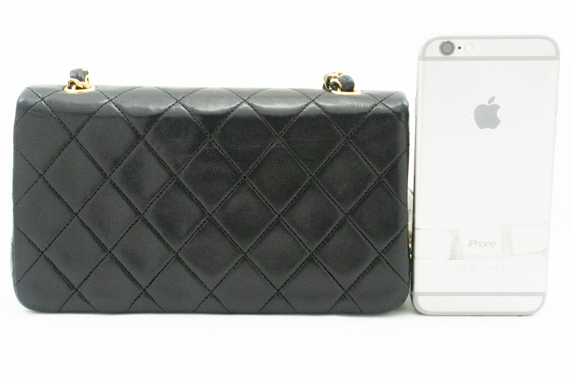 Chanel White Quilted Leather Vintage Full Flap Bag Chanel