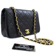 CHANEL Full Flap Chain Skuldertaske Clutch Sort Quiltet lammeskind k84 hannari-shop