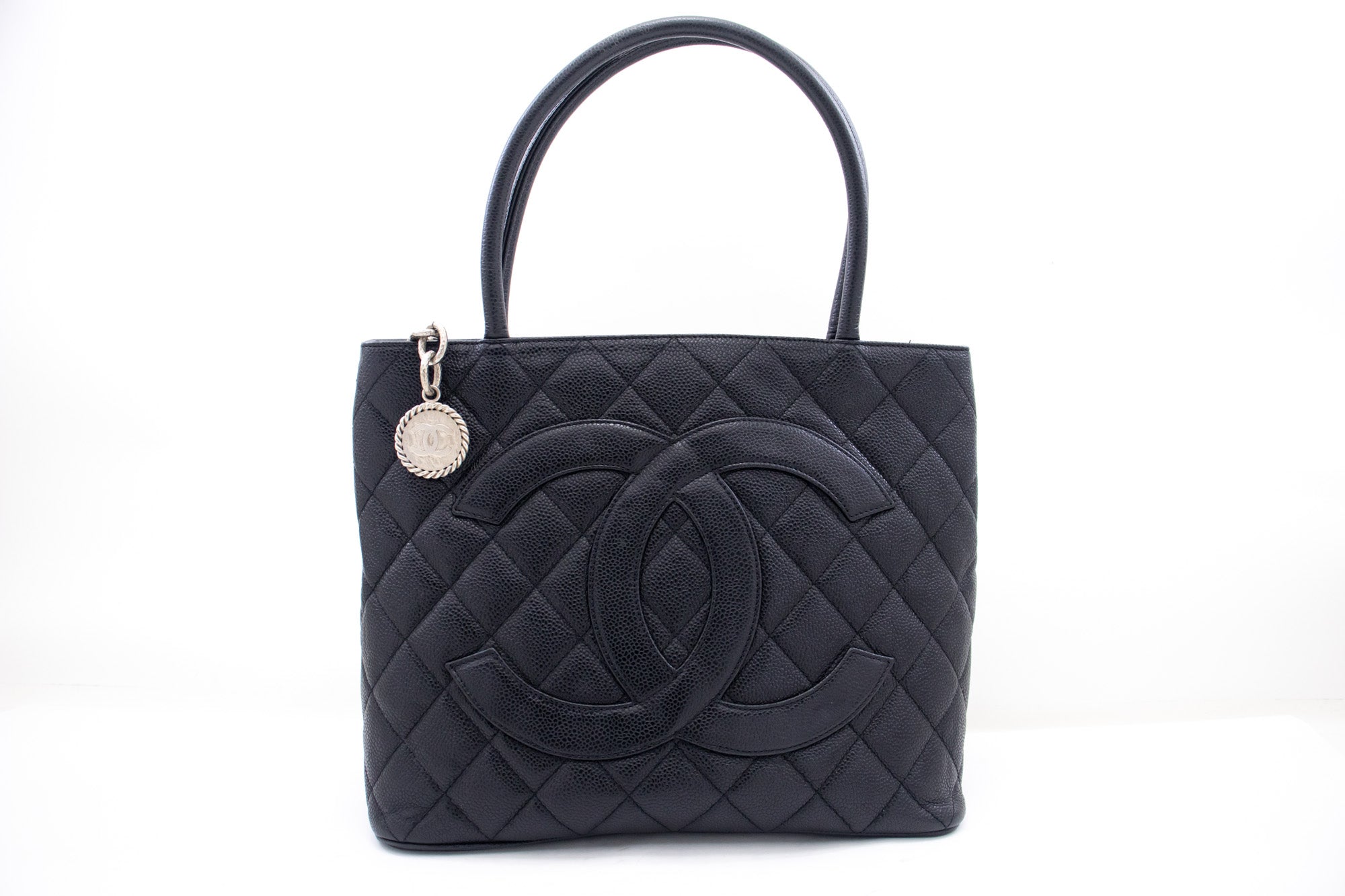 CHANEL Caviar Quilted Medallion Tote Black | FASHIONPHILE