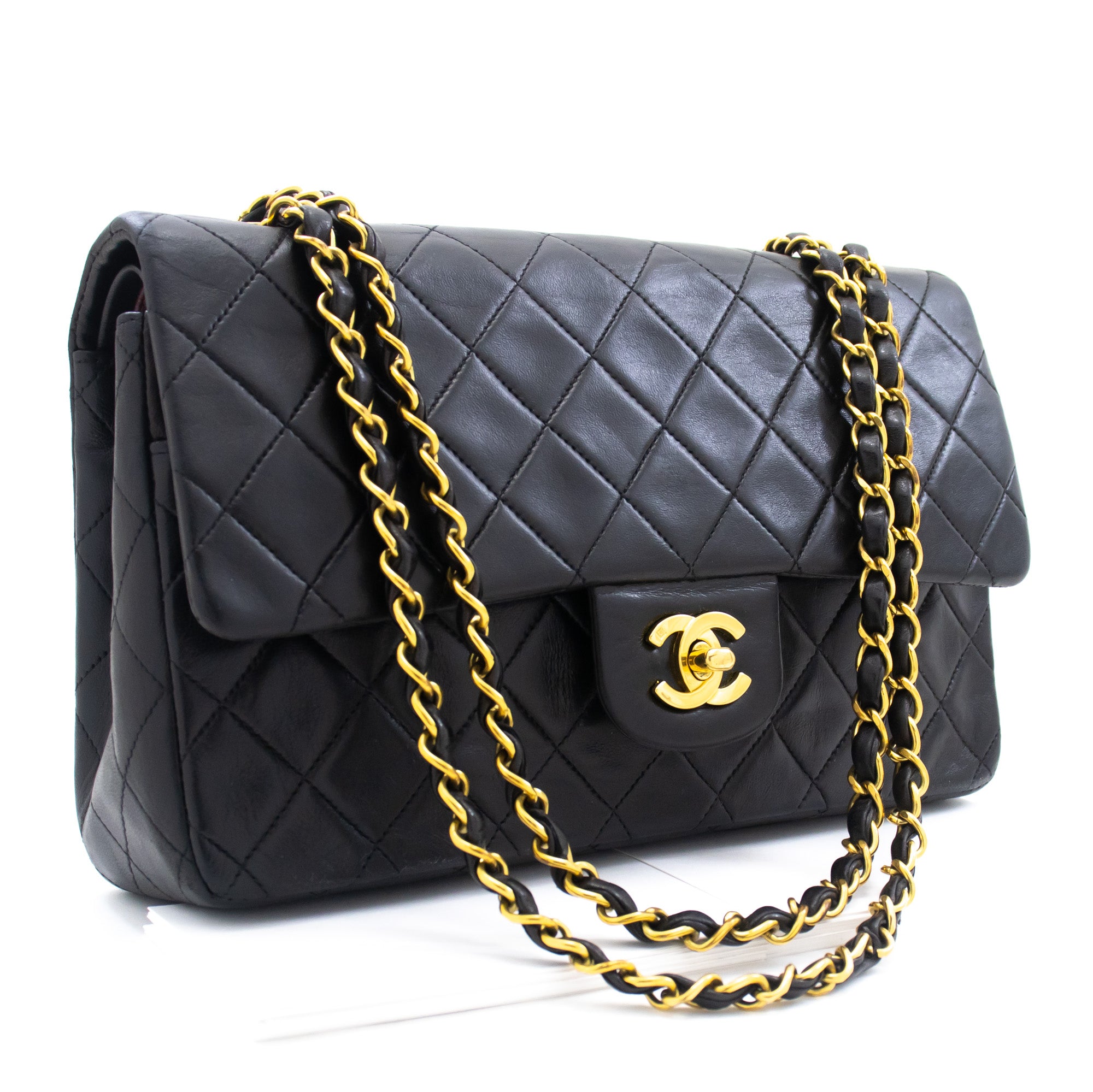 CHANEL CAVIAR CC Quilted Filigree Double Zip Clutch Wallet On
