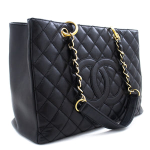 NEW Chanel Large Zip Shopping Tote Bag Quilted Leather , Authentic