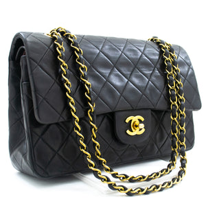 Chanel Jumbo Black Chevron-Quilted Lambskin Classic Double Flap by Ann's Fabulous Finds