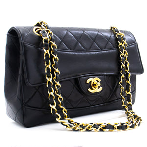 CHANEL Classic Vintage Black Diana 24K Gold Chain Medium Flap Crossbody Bag   My Dreamz Closet