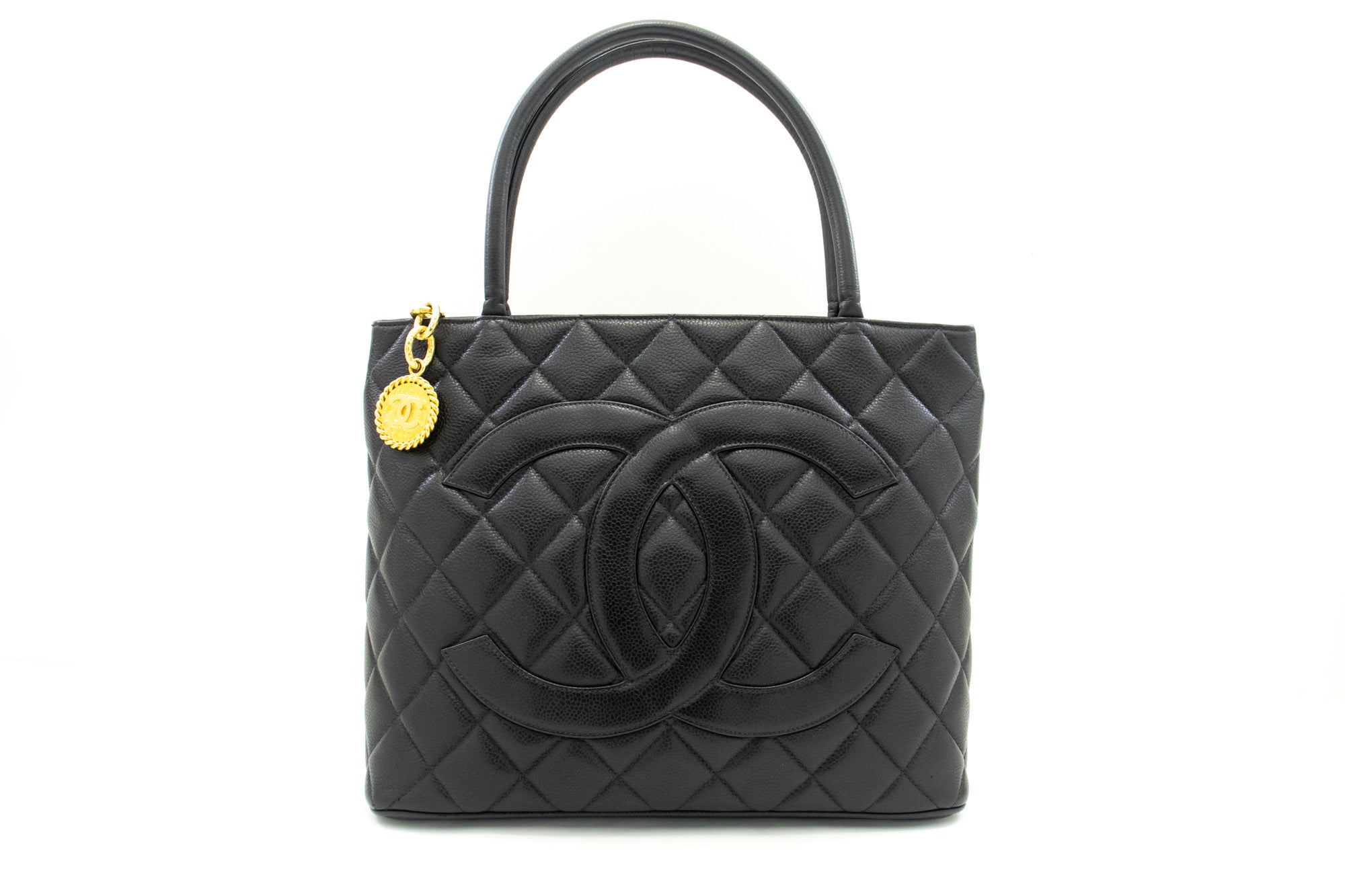 CHANEL Grand Shopping Tote (GST) Bag Black Caviar with Gold Hardware 2013  at 1stDibs