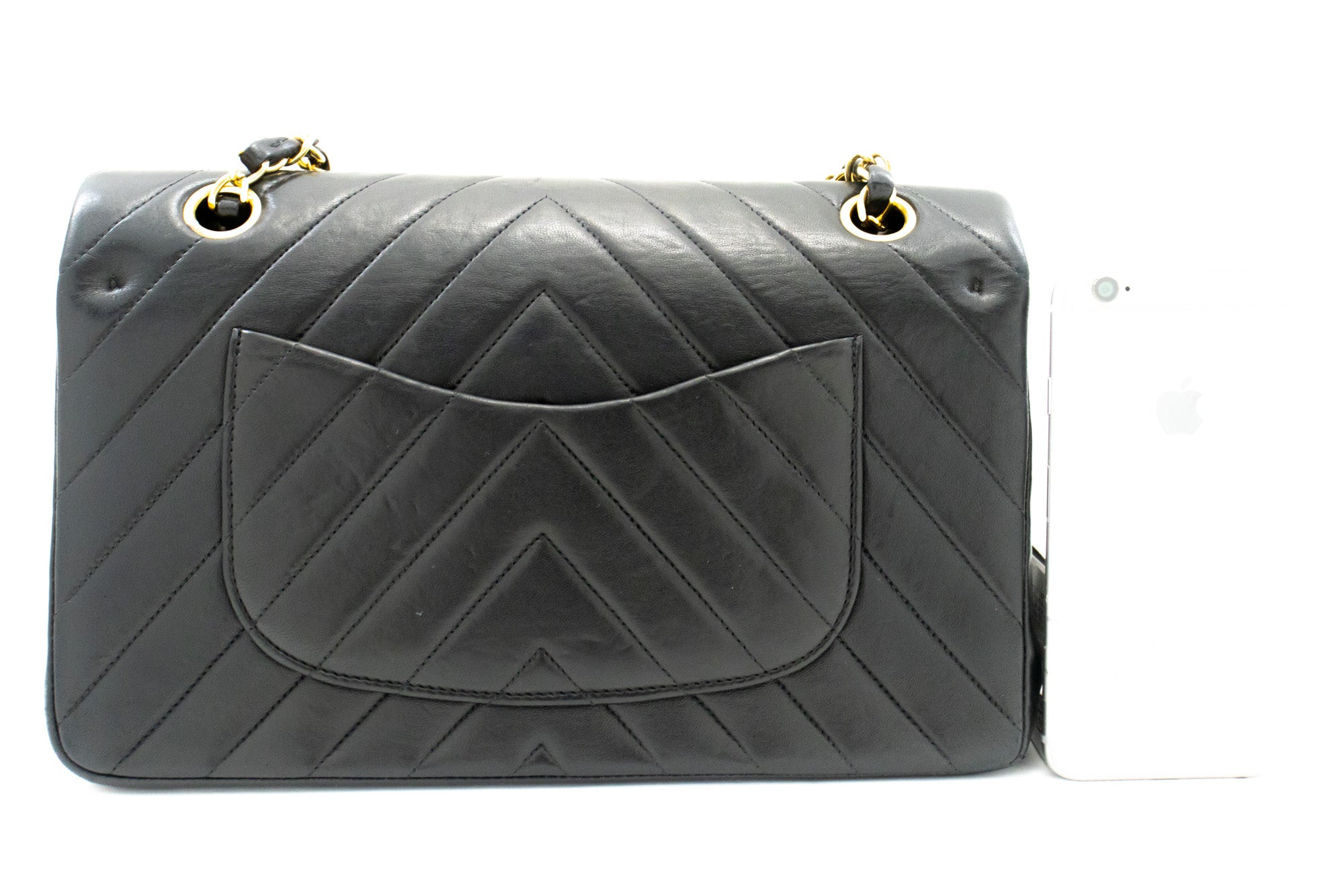 Chanel V Stitch Bijou Chain Shoulder Bag Fringe Black Lambskin 2516971 87768