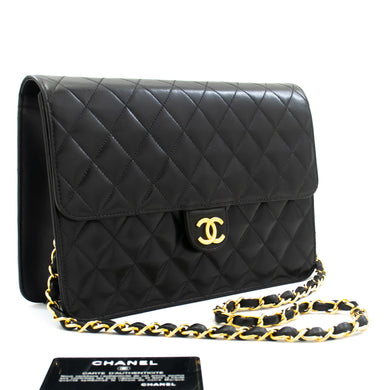 Sold at Auction: Chanel - a V-stitch flap shoulder bag in black