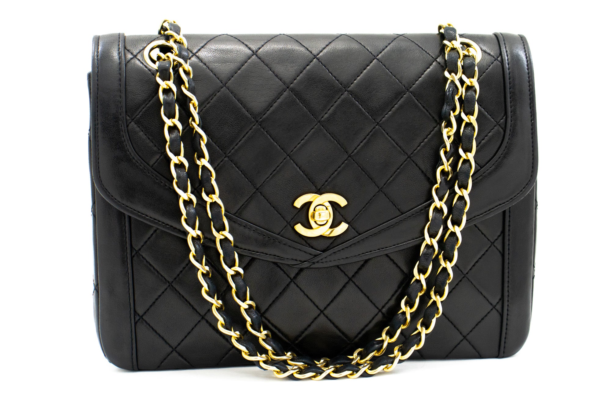 Chanel Vintage Quilted 1996 Black Caviar Leather Tote GST
