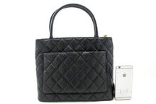 CHANEL Gold Medallion Caviar Shoulder Bag Grand Shopping Tote L70 hannari-shop