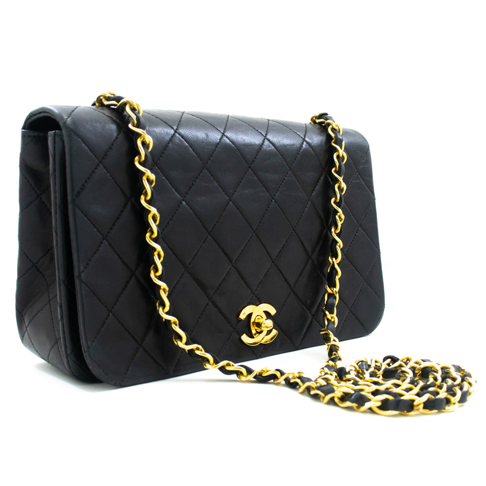 CHANEL QUILTED CAVIAR Wallet On Chain WOC Black Crossbody Bag