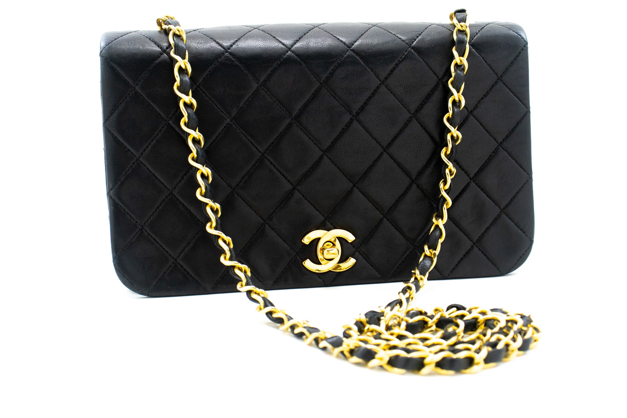 BRAND NEW ! Chanel Black Caviar Classic Flap Phone Holder with Chain Gold  Hardware (U8UTGLT6) - The Attic Place