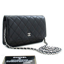 CHANEL Μαύρο κλασικό πορτοφόλι σε αλυσίδα WOC Shoulder Bag Lambskin L75 hannari-shop