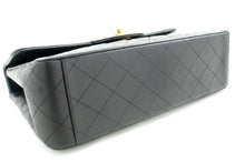 CHANEL Classic Large 13" Flap Chain Shoulder Bag Black Lambskin e90 hannari-shop