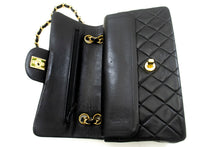 CHANEL Classic Double Flap 9" Chain Shoulder Bag Black Lambskin m67 hannari-shop