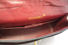 CHANEL 2.55 Double Flap Small Chain Rain Bag Black Lambskin h21 hannari-shop