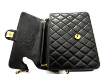 CHANEL Kæde Skuldertaske Clutch Sort Quiltet Flap Lammeskindspung h68 hannari-shop