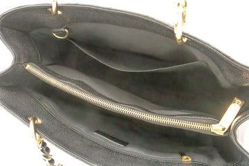chanel large shopper bag black
