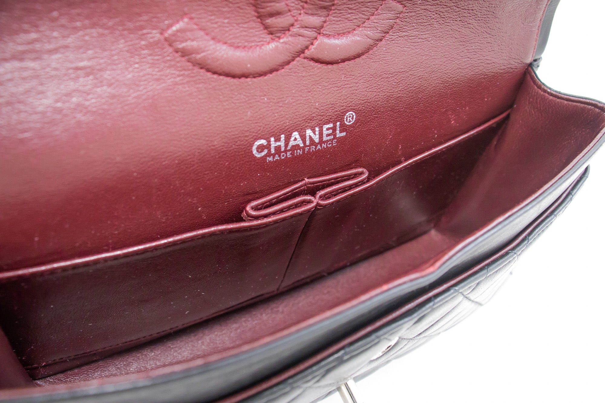 CHANEL, Bags, Authentic Chanel Lamb Skin Matelasse Chain Shoulder Cross Bag  Black Junk H728