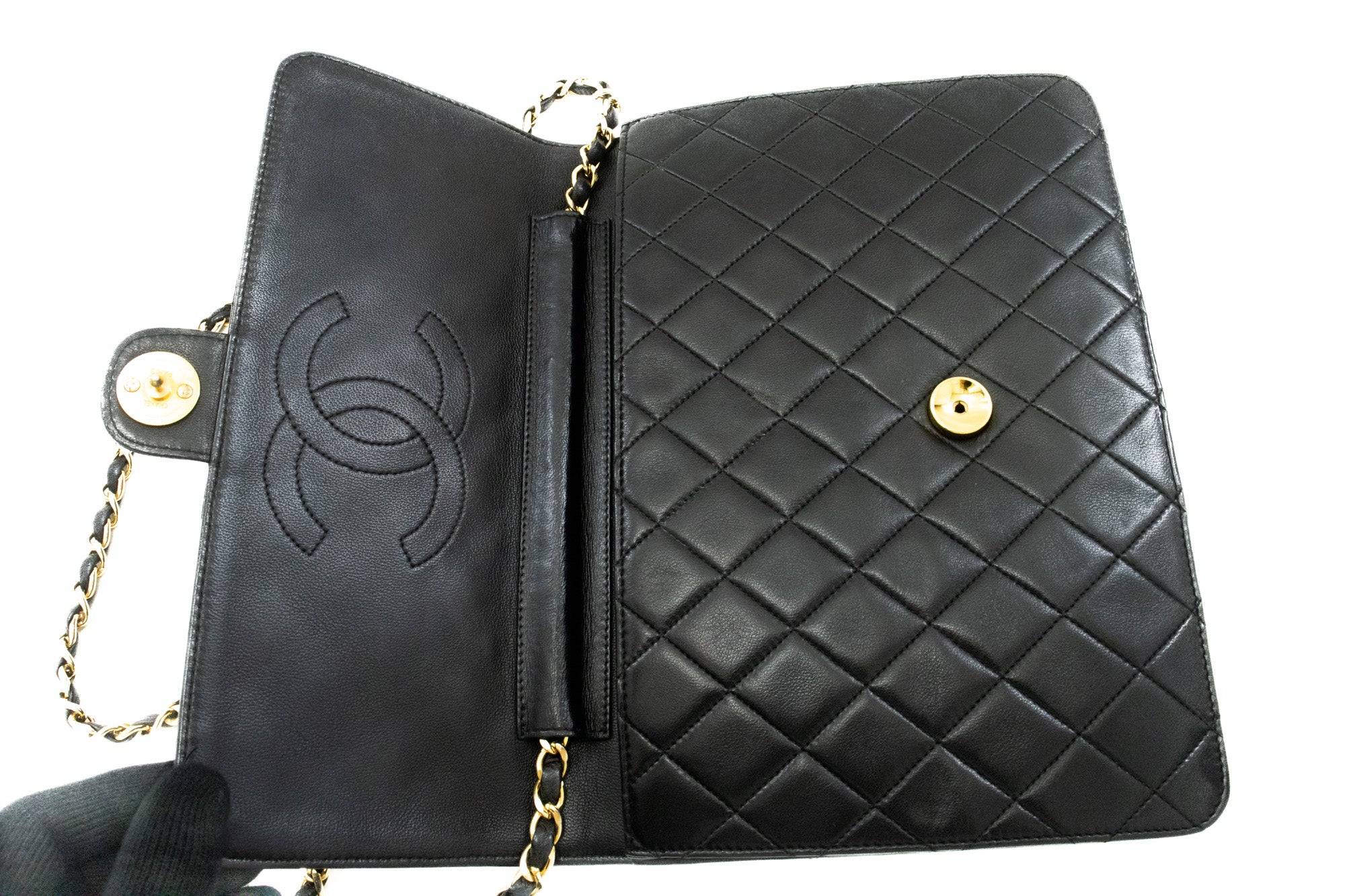 CHANEL, Quilted Single Flap Chain Shoulder Bag