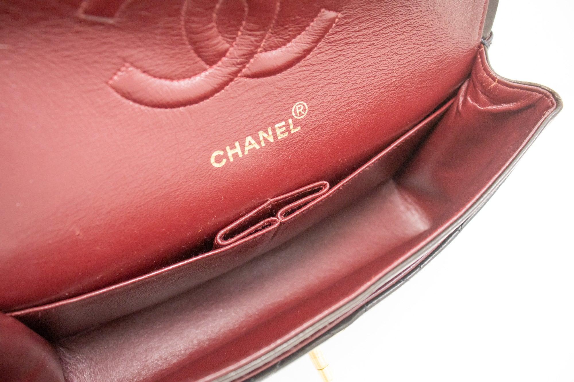 chanel handbag burgundy