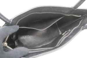 CHANEL Silver Medallion Caviar Shoulder Bag Shopping Tote Black k56 hannari-shop