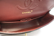 CHANEL 2.55 Double Flap Medium Chain Ramen Bag Black Lambskin h98 hannari-shop