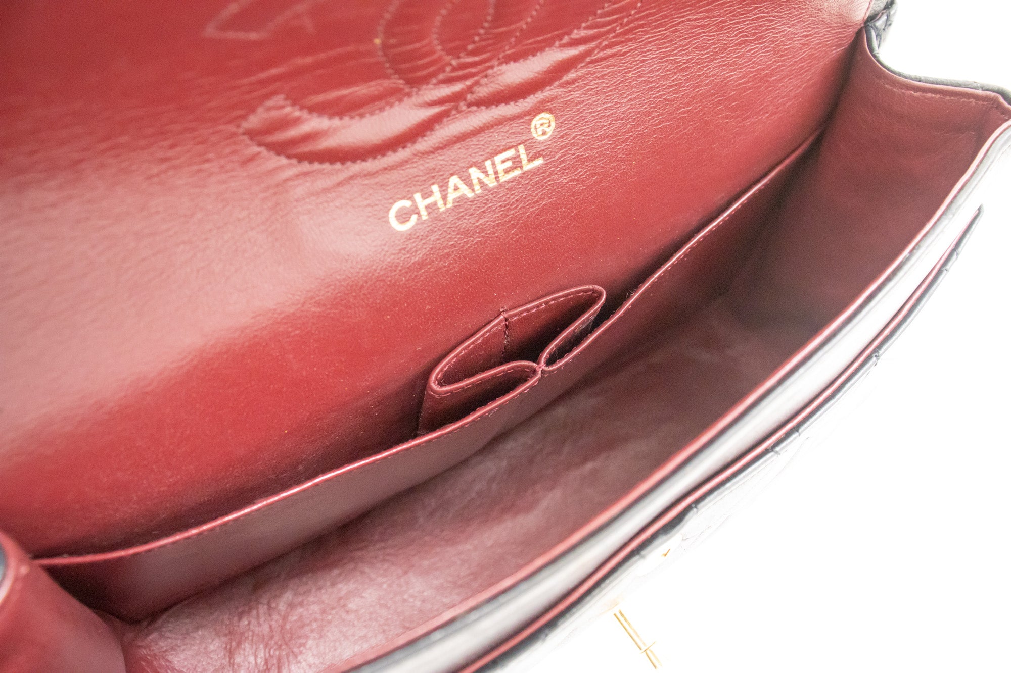 Chanel Classic Double Flap Medium Leather Shoulder Bag Red