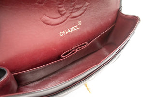 CHANEL Classic Double Flap 10" Chain Skuldertaske Sort Lammeskind k77 hannari-shop