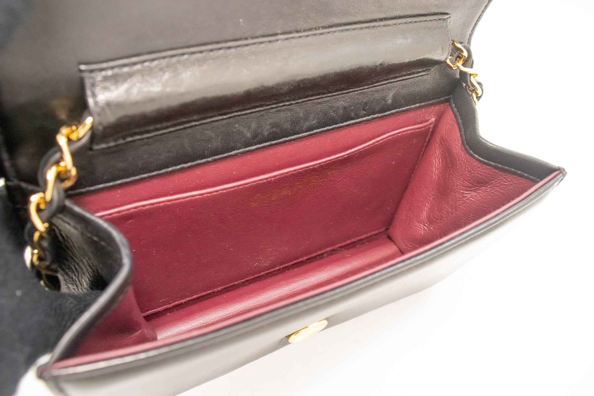 CHANEL Vintage Envelope Chain Shoulder Bag Flap Quilted Lambskin k32 –  hannari-shop
