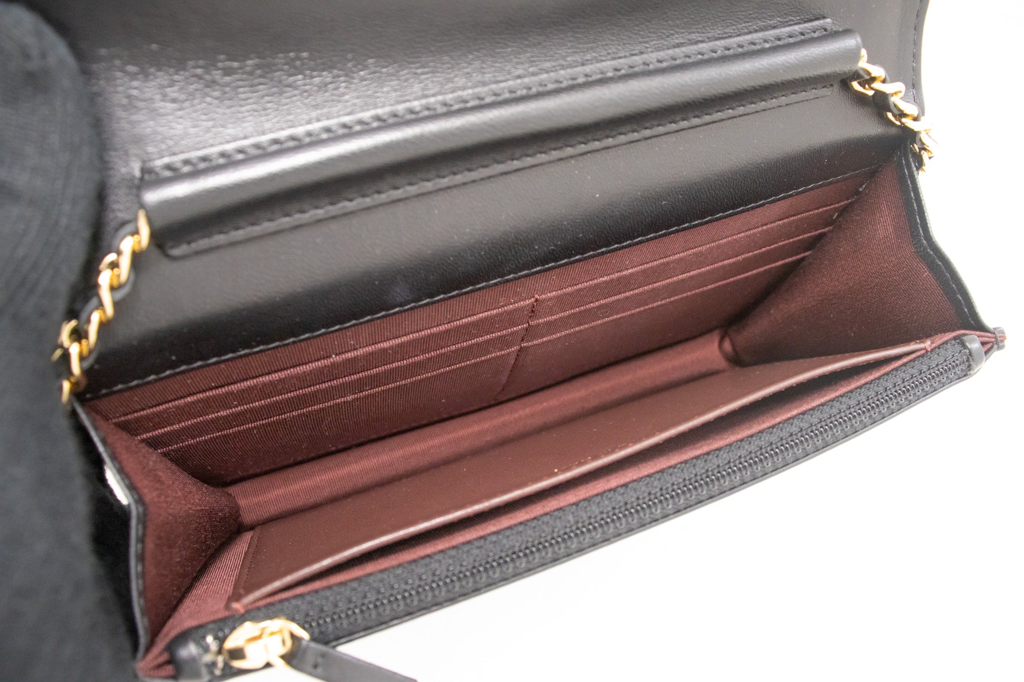 CHANEL Black Classic Wallet On Chain WOC Shoulder Bag Lambskin L35
