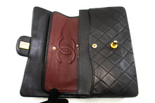 CHANEL Klassieke schoudertas met dubbele flap en middellange ketting Zwart lamsvlees L37 hannari-shop