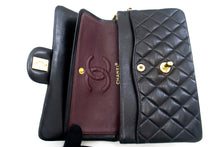 CHANEL Classic Double Flap 9" Chain Shoulder Bag Black Lambskin L62 hannari-shop