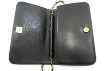 CHANEL Full Flap Chain Shoulder Bag Clutch Μαύρο Καπιτονέ Lambskin L87 hannari-shop
